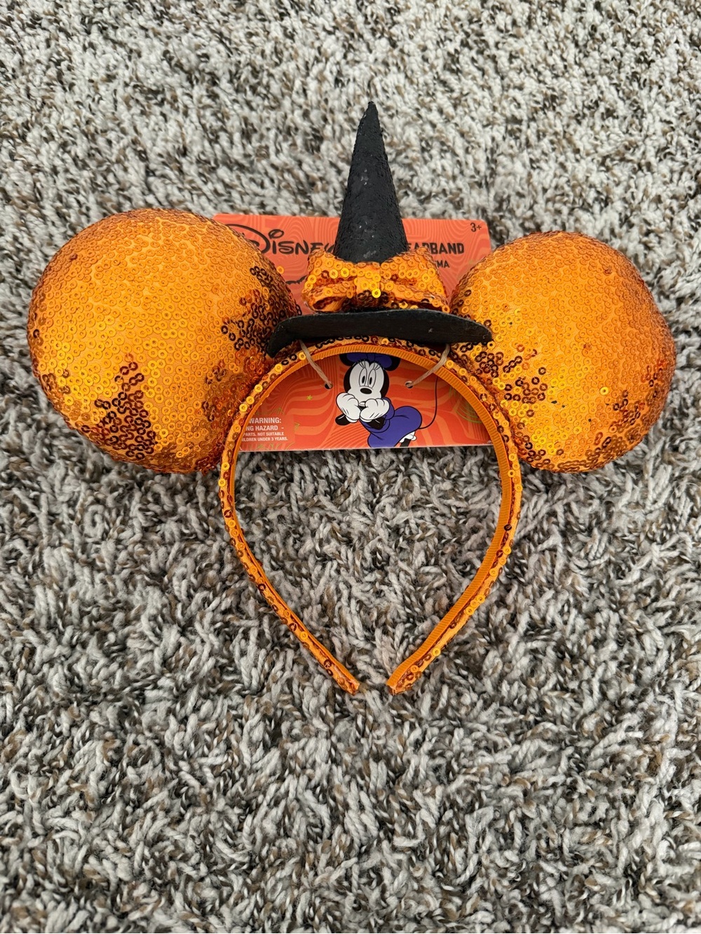 Aldi x Disney Minnie Mouse Ears With Witch Hat Orange Sequin Halloween 2026 🧡